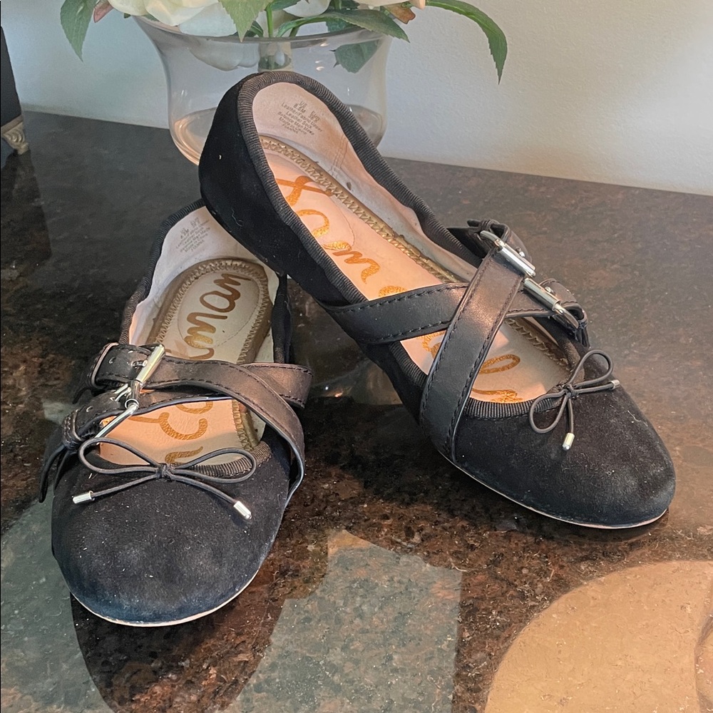 Sam Edelman Fianna Black Strap Ballet Flats Size: 8.5